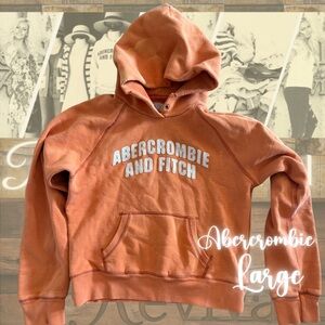🧡 Vintage Abercrombie 1998 Letter Rare Orange Archival, DoubleSewn Twill Hoodie